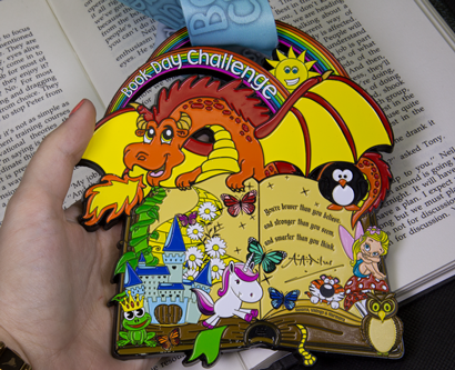 Bespoke-Medals-create-unique-colourful-medal-for-Book-Day-Challenge