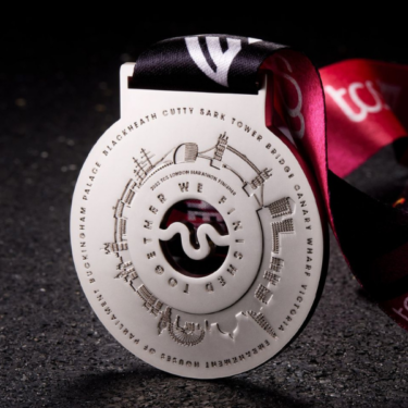 Bespoke Medals Website &#8211; Enamelled Medals &#8211; London Marathon 2023 Back